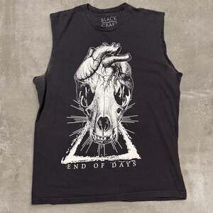 BlackCraft Cult 'End of Days' Skull Graphic Sleeveless Shirt — Gothic Streetwear